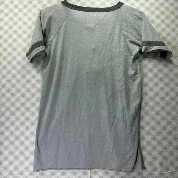 CHASER Women’s Medium Short Sleeve Raglan Tee Blocked Jersey In Seagull - Picture 3 of 8